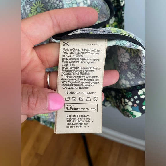 Scotch & Soda Amsterdam Floral Blazer Jacket Relaxed Fit Green Sz M - Picture 11 of 15